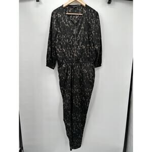 W118 by Walter Baker Long Sleeve Zipper Elastic Waist Jumpsuit // L